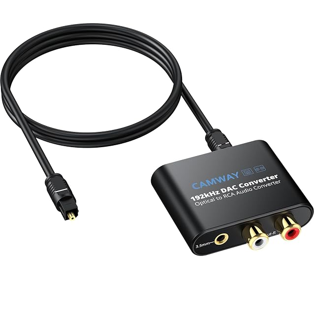 Convertisseur CAMWAY 192 kHz avec connexions optique et RCA