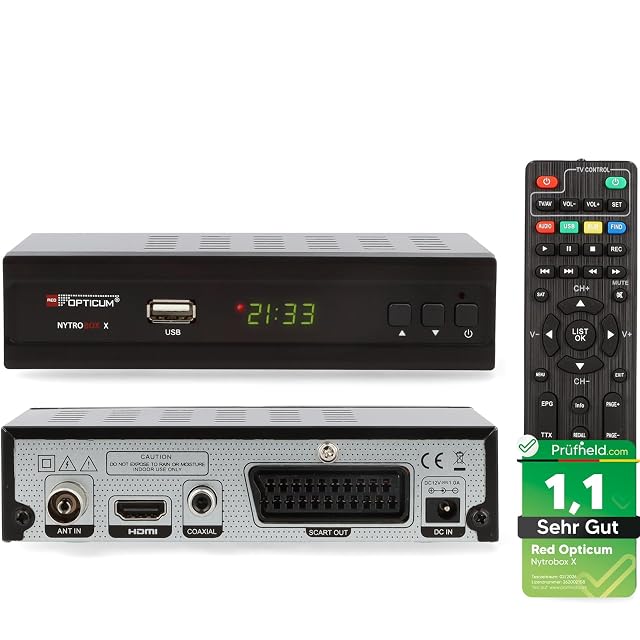 Récepteur DVB-T2 RED OPTICUM Nytrobox X