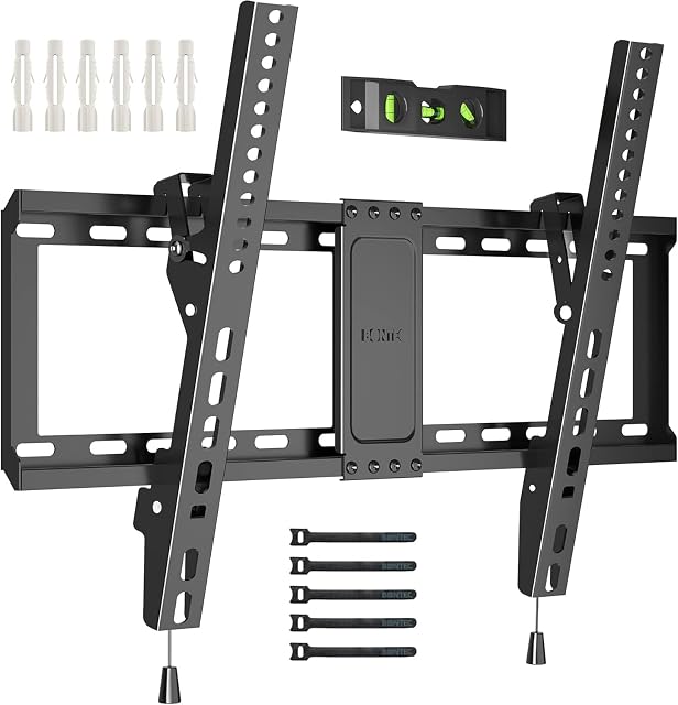 Support mural TV plat BONTEC 118MB en noir
