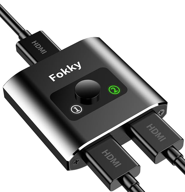 Commutateur et répartiteur HDMI bidirectionnel Fokky en aluminium