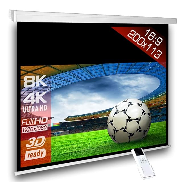 Écran de projection motorisé Alphavision SlenderLine avec télécommande