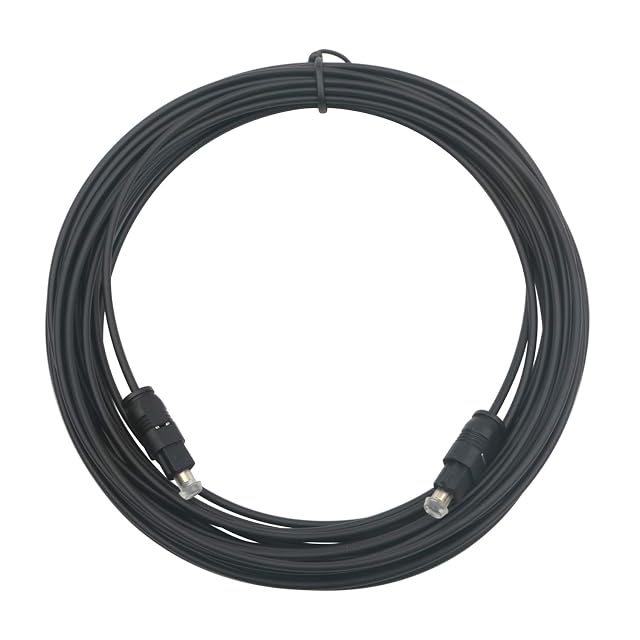 Câble audio optique S/PDIF Toslink Pxyelec de 10 mètres, en noir