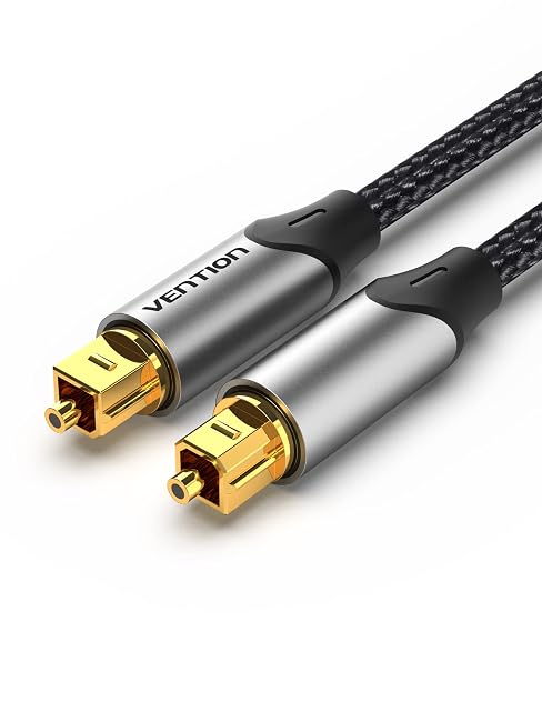 Câble audio optique Toslink tressé VENTION en gris