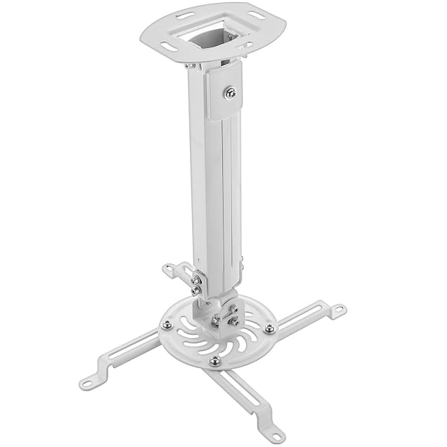 Support plafond réglable en hauteur pour vidéoprojecteur deleyCON MK-W-52 en blanc