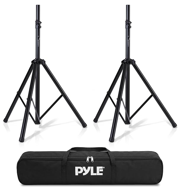 Paire de pieds d’enceinte pliants Pyle PSTK107 en acier