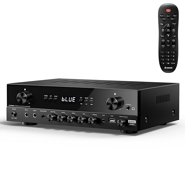Amplificateur stéréo Donner avec entrées phono et micro