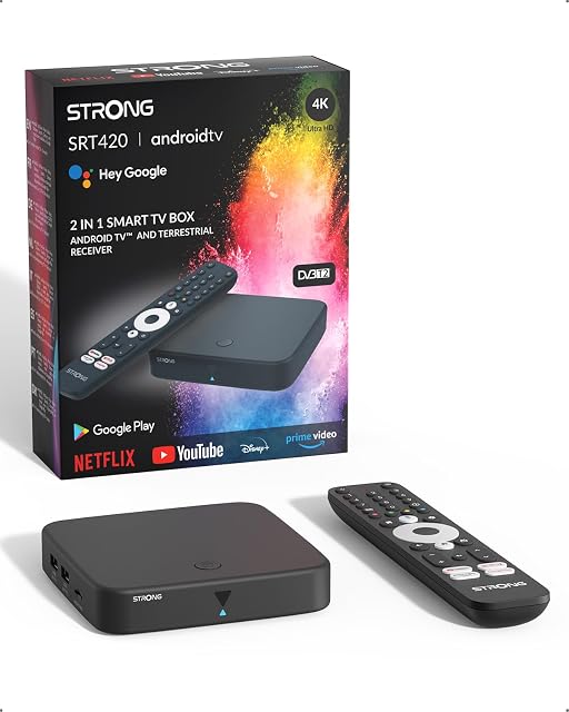 Boîtier de diffusion 4K STRONG SRT420 avec Android TV