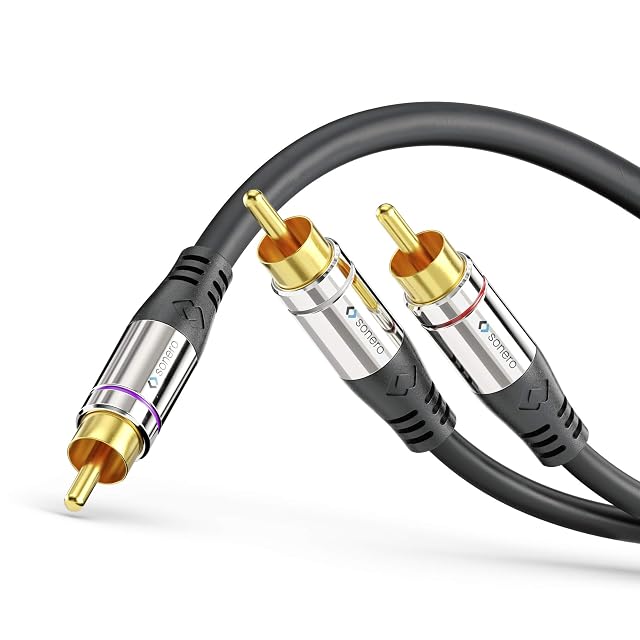 Câble RCA Premium en Y pour caisson de basses Sonero, 10 mètres