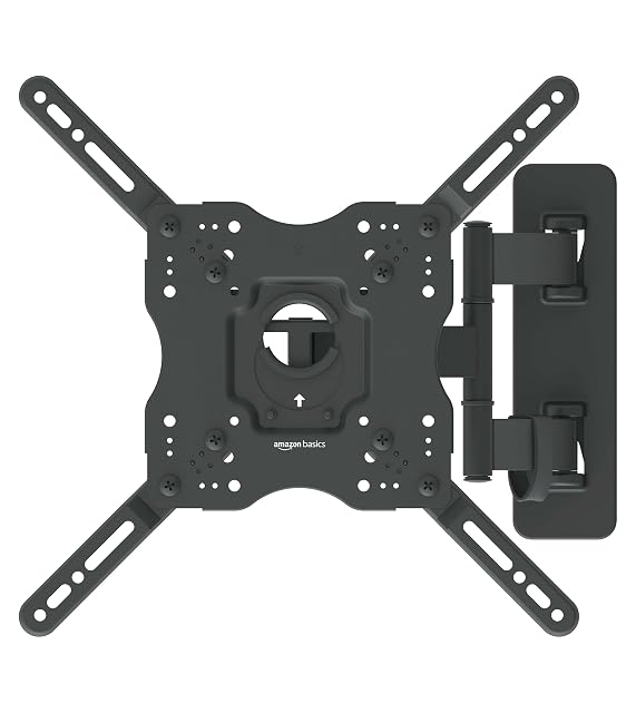 Support mural TV pivotant et inclinable Amazon Basics en noir