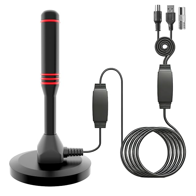 Antenne DVB-T2 amplifiée Sufubyte AVK25-PLUS à base magnétique