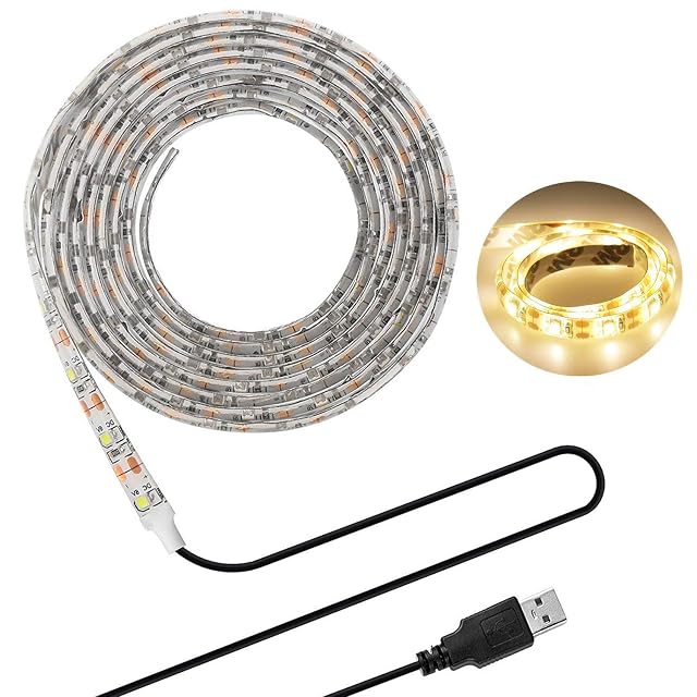 Ruban LED de rétroéclairage USB HapopFan en blanc chaud