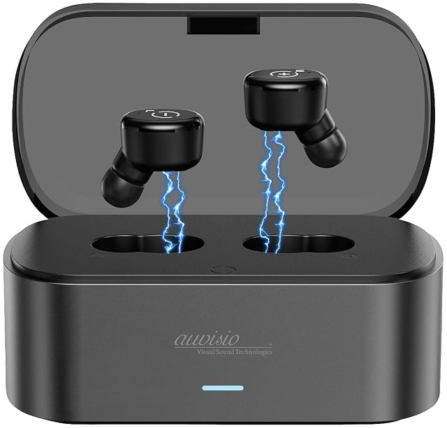 Écouteurs TV sans fil auvisio avec boîtier de charge émetteur